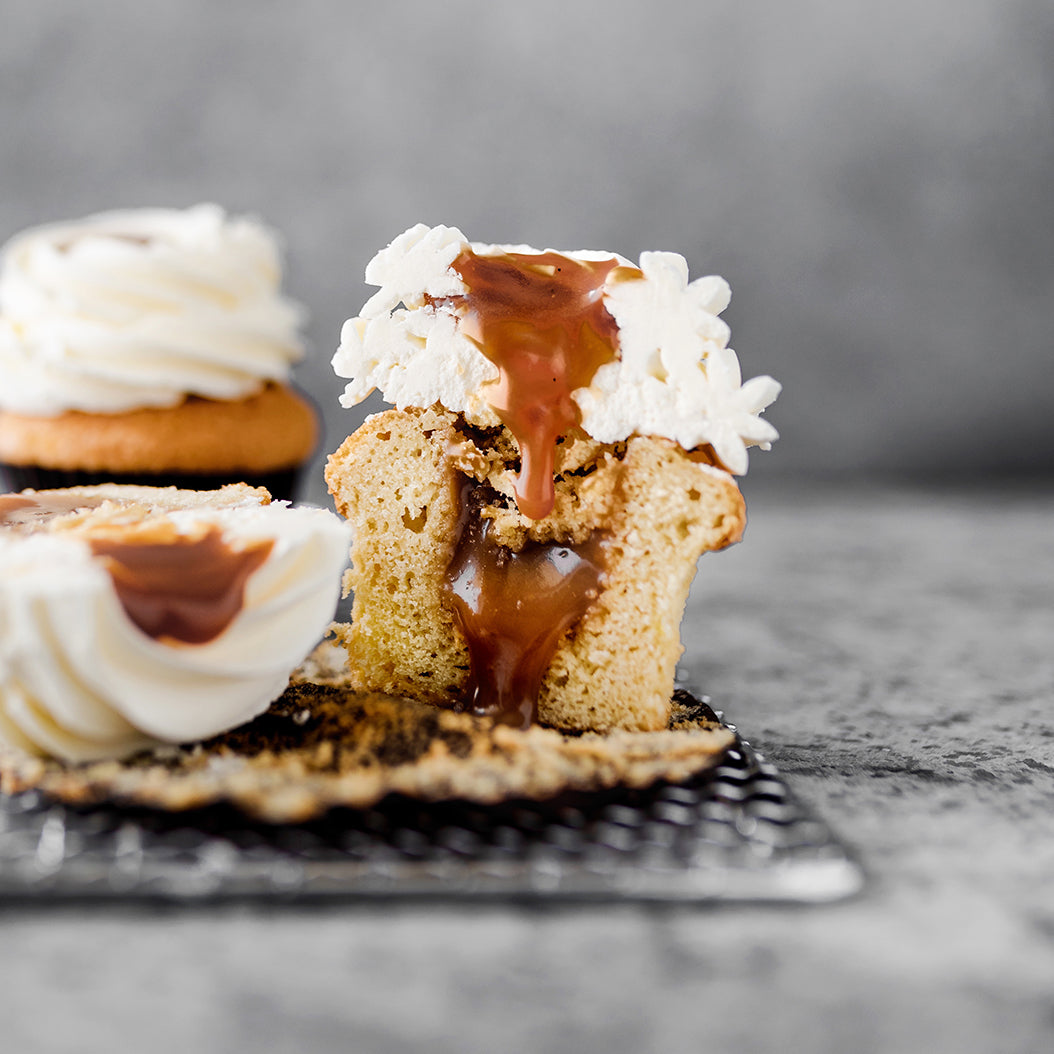 Gluten-Free Nut-Free Salted Caramel Cupcake