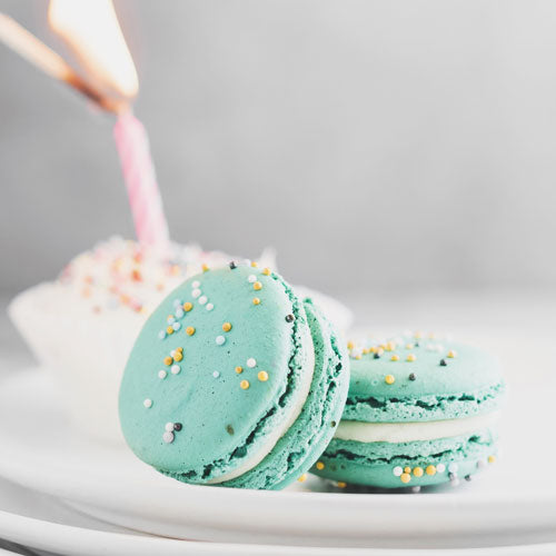 Gluten-Free Nut-Free Dairy-Free Vanilla Birthday Cake French Macarons