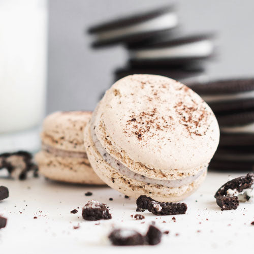 Gluten-Free Nut-Free Dairy-Free Cookies and Cream French Macarons Toronto