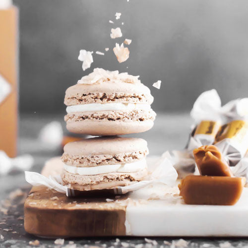 Gluten-Free Nut-Free Salted Caramel French Macarons Toronto