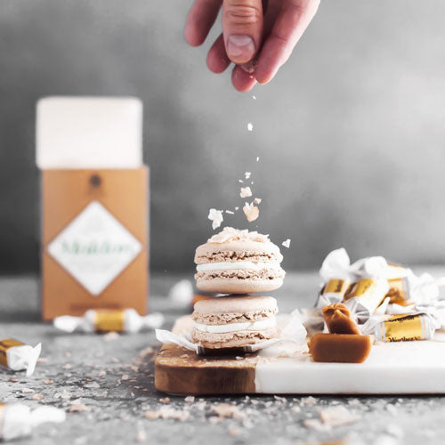 Gluten-Free Nut-Free Salted Caramel French Macarons Toronto