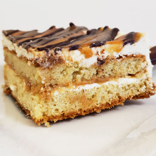 Gluten-Free Nut-Free Salted Caramel and Chocolate Cake Bar