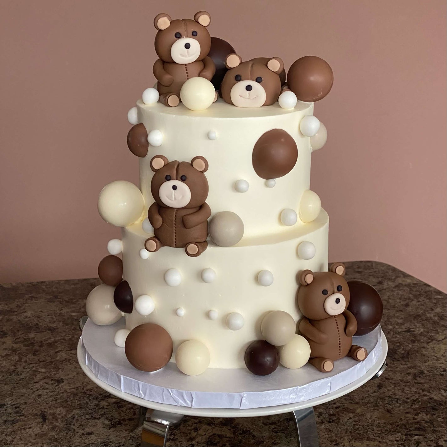 Gluten-Free Nut-Free Tiered bear cake