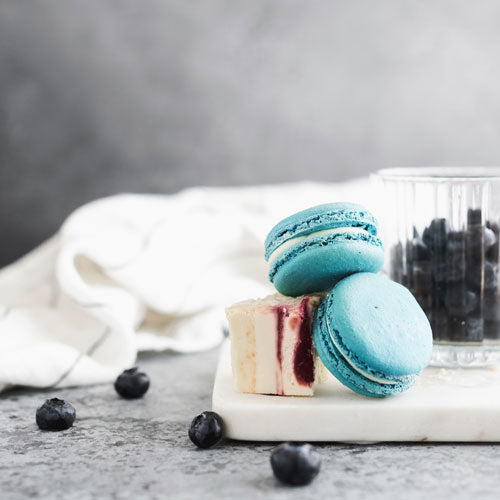 Gluten-Free Nut-Free Blueberry Cheesecake French Macarons Toronto