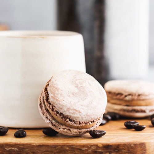 Gluten-Free Nut-Free Coffee French Macarons Toronto